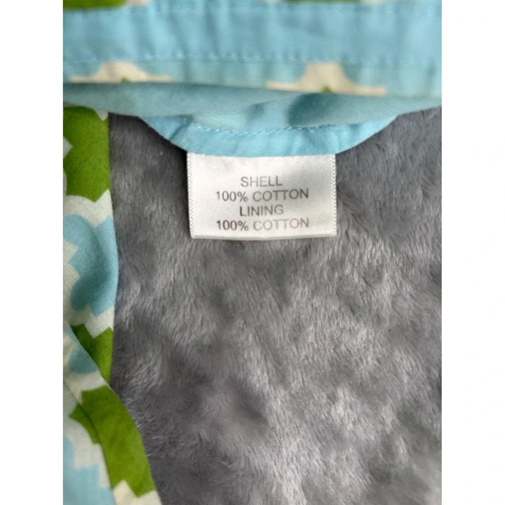 Tory Burch Blue Green Geometric Quatrefoil Cotton A-Line Skirt Womens Size 0